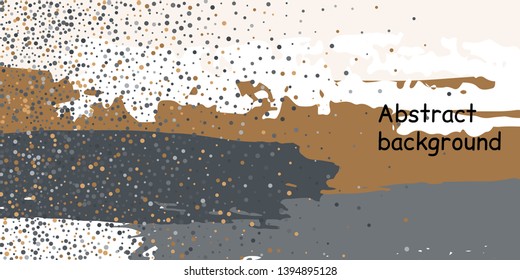Multicolored confetti dots on a striped background. The concept of festive decoration. Fashionable color concept. Pattern from a striped background with chaotic confetti dots for design poster, banner