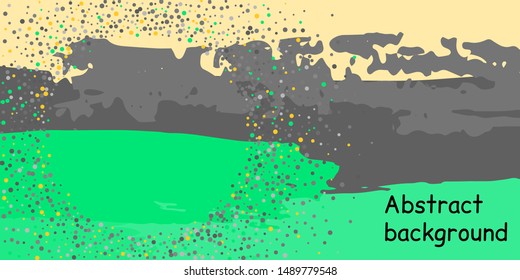 Multicolored confetti dots on a striped background. The concept of festive decoration. Fashionable color concept. Pattern from a striped background with chaotic confetti dots for design poster, banner