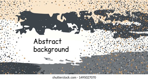 Multicolored confetti dots on a striped background. The concept of festive decoration. Fashionable color concept. Pattern from a striped background with chaotic confetti dots for design poster, banner