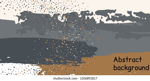 Multicolored confetti dots on a striped background. The concept of festive decoration. Fashionable color concept. Pattern from a striped background with chaotic confetti dots for design poster, banner