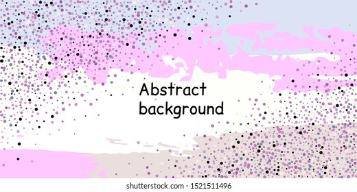 Multicolored confetti dots on a striped background. The concept of festive decoration. Fashionable color concept. Pattern from a striped background with chaotic confetti dots for design poster, banner