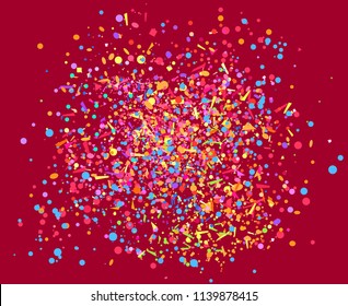 Multicolored confetti. Geometrical background with glitters. Pattern for design. Print for flyers, posters, banners and textiles. Greeting cards. Luxury texture