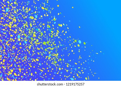 Multicolored confetti on isolated background. Colorful holiday firework. Festive texture with colored glitters. Geometric background. Image for posters and flyers