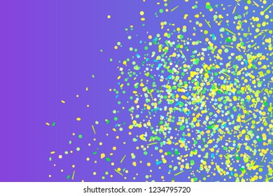 Multicolored confetti on isolated background. Bright explosion. Colored firework. Geometric texture with colorful glitters. Image for banners, posters and flyers. Greeting cards