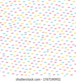 multicolored confetti seamless vector pattern on white background