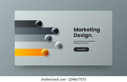 Multicolored corporate identity vector design template. Geometric realistic balls poster illustration.