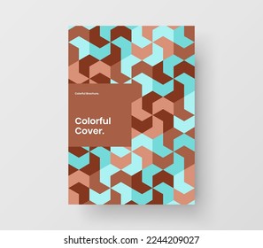 Diseño vectorial de cubierta multicolor. concepto de folleto de patrones geométricos vivos.