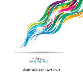 Multicolored curve abstract design