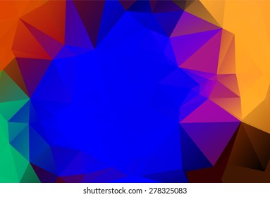 Multicolored dark abstract triangle low poly , polygonal geometric background or business template vector