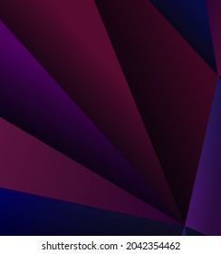 Multicolored dark triangles. Purple and lilac background of triangles.