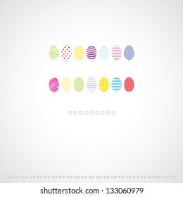 Multicolored decoration trees background. Vector illustration.