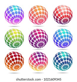 Multicolored decorative balls.