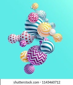 Multicolored decorative balls. Abstract vector illustration.