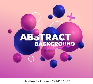 Multicolored decorative balls. Abstract vector illustration