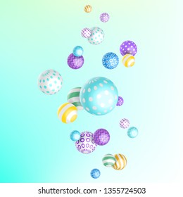 Multicolored decorative balls. Abstract vector illustration. - Vector 