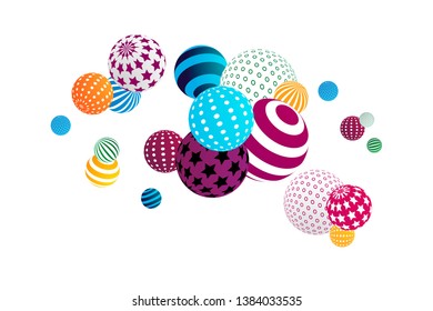 Multicolored decorative balls. Abstract vector illustration