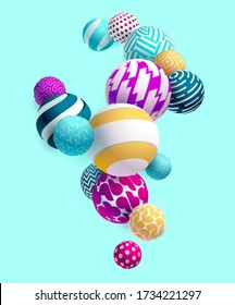 Multicolored decorative balls. Abstract vector illustration.