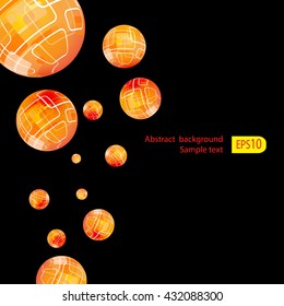 Multicolored decorative balls. Abstract vector illustration.