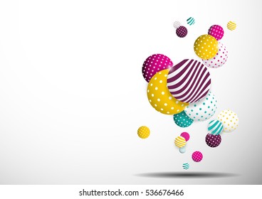 Multicolored decorative balls. Abstract vector illustration.