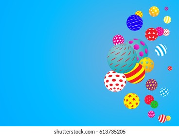 Multicolored decorative balls. Abstract vector illustration.