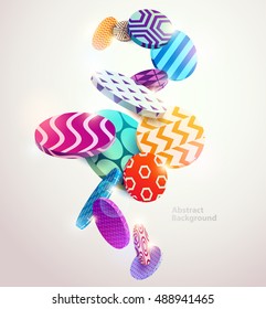 Multicolored decorative circles. Abstract vector illustration.