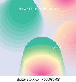 Multicolored decorative geometric shape. Abstract vector illustration.