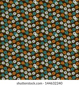 Multicolored decorative seamless floral pattern