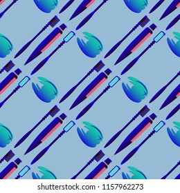 Multicolored dental tooth hygienical background seamless.