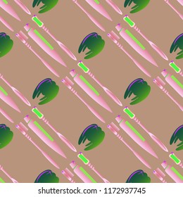 Multicolored dental tooth hygienical background seamless.