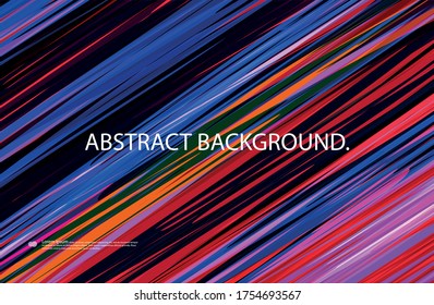 Multi-colored diagonal dynamic lines. Abstract background. Vector graphics.