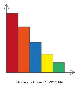 Multicolored diagram on white background