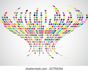 Multicolored dot background