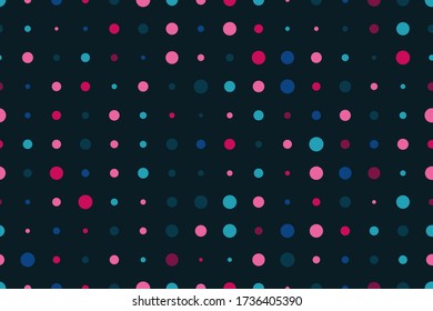 Multicolored dot background seamless pattern. Colorful cover design for endless background. Eps10 illustration.