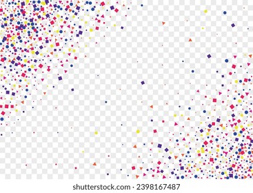 Multicolored Dot Background Transparent Vector. Element Celebrate Template. Rainbow Christmas. Bright Geometric Event. Polka Carnaval Texture.
