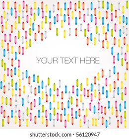 Multicolored dot background vector point illustration