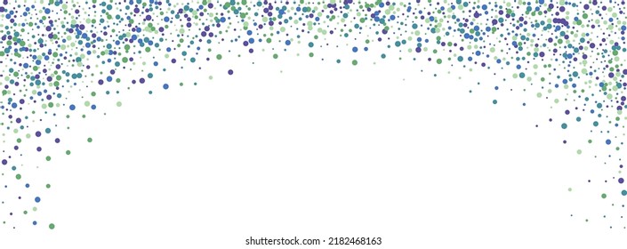 Multicolored Dot Background White Vector. Element Ribbon Texture. Rainbow Happiness. Bright Circle Shrovetide. Round Wallpaper Design.
