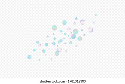 Multicolored Dot Celebration Transparent Background. Unicorn Christmas Confetti Invitation. Happy Background. Hologram Effect Wallpaper.