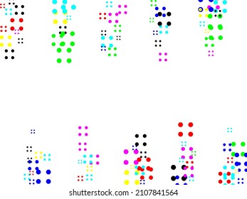 Multicolored dot confetti. Abstract colorful background. Flying confetti.