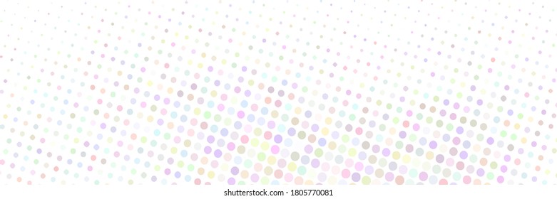 Puntos multicolores, confeti. Resumen de fondo vectorial, cartel. Efecto de punto atenuado.