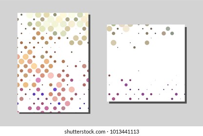 Multicolored dots vector banner for websites. Booklet with textbox on colorful abstract background. The pattern can be used for any ad, booklets.