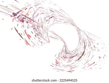 Multi-colored dust particles and debris, paint splashes, strokes are carried by the wind. Murmuration. Design template for the design of banners, posters. EPS 10