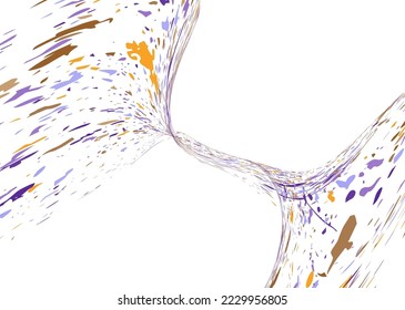 Multi-colored dust particles and debris, paint splashes, strokes are carried by the wind. Murmuration. Design template for the design of banners, posters. EPS 10