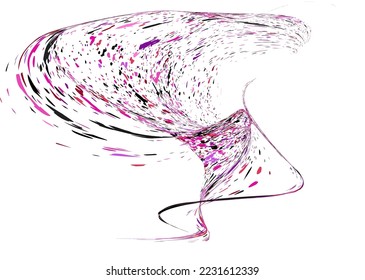 Multi-colored dust particles and debris, paint splashes, strokes are carried by the wind. Murmuration. Design template for the design of banners, posters. EPS 10