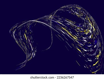 Multi-colored dust particles and debris, paint splashes, strokes are carried by the wind. Murmuration. Design template for the design of banners, posters. EPS 10