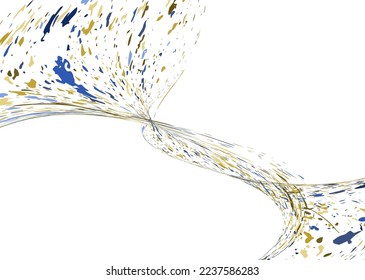 Multi-colored dust particles and debris, paint splashes, strokes are carried by the wind. Murmuration. Design template for the design of banners, posters. EPS 10