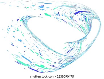 Multi-colored dust particles and debris, paint splashes, strokes are carried by the wind. Murmuration. Design template for the design of banners, posters. EPS 10