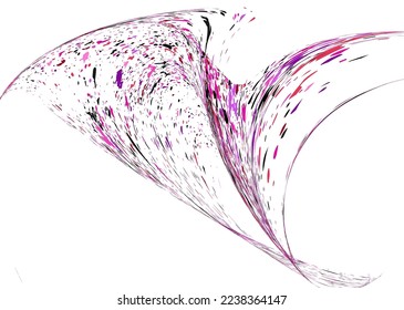 Multi-colored dust particles and debris, paint splashes, strokes are carried by the wind. Murmuration. Design template for the design of banners, posters. EPS 10