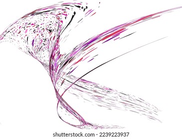 Multi-colored dust particles and debris, paint splashes, strokes are carried by the wind. Murmuration. Design template for the design of banners, posters. EPS 10