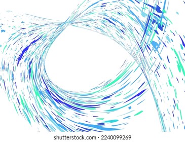 Multi-colored dust particles and debris, paint splashes, strokes are carried by the wind. Murmuration. Design template for the design of banners, posters. EPS 10