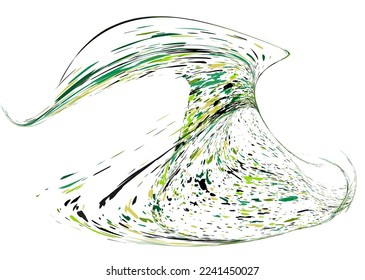 Multi-colored dust particles and debris, paint splashes, strokes are carried by the wind. Murmuration. Design template for the design of banners, posters. EPS 10